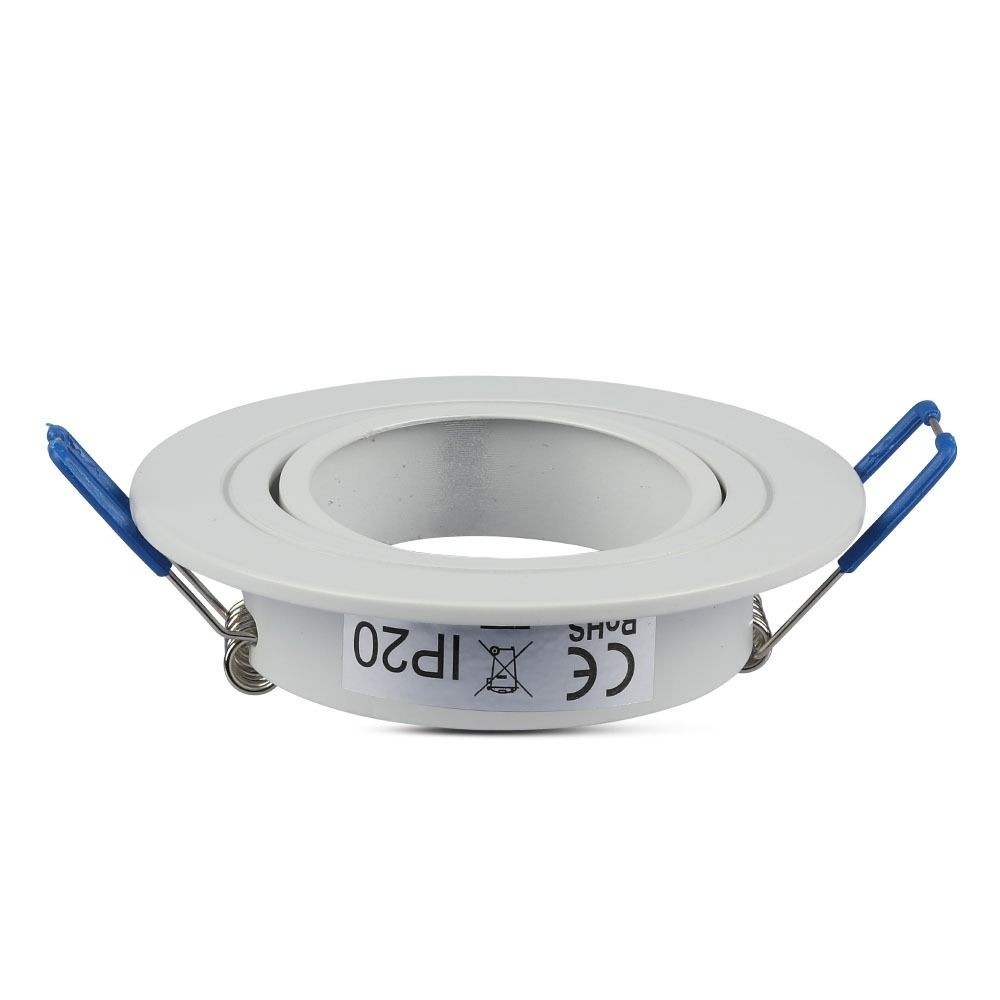 Downlight kit uden lyskilde - Hul: Ø7,5 cm, Mål: Ø9,1 cm, mat hvid, vælg MR16 eller GU10 fatning