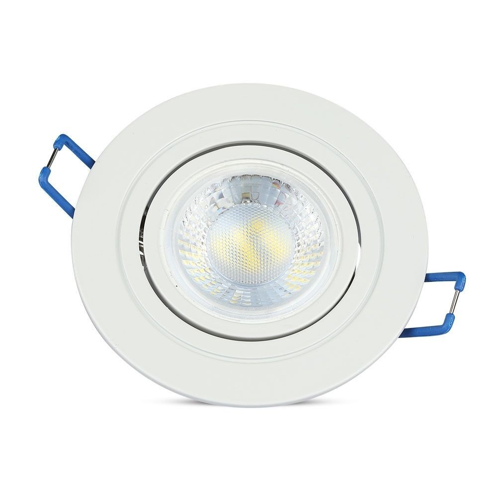Downlight kit uden lyskilde - Hul: Ø7,5 cm, Mål: Ø9,1 cm, mat hvid, vælg MR16 eller GU10 fatning