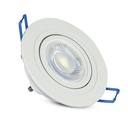 Downlight kit uden lyskilde - Hul: Ø7,5 cm, Mål: Ø9,1 cm, mat hvid, vælg MR16 eller GU10 fatning