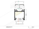 DIOFLEX Alu profil LINEA20 F/TY 2m 23x25,1mm