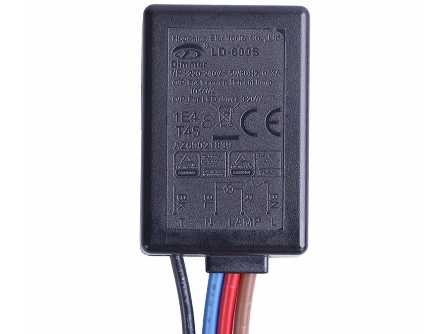 LD-600S 3-vejs touch lysdæmper - 3-25W LED (25-150W gløde)