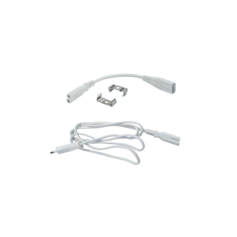 Skabskontakt T5 4W Varm Hvid 230V 120° IP20 Hvid Tænd/Sluk Effekt: 4W Input: 230V 400lm RA80 - Hvid