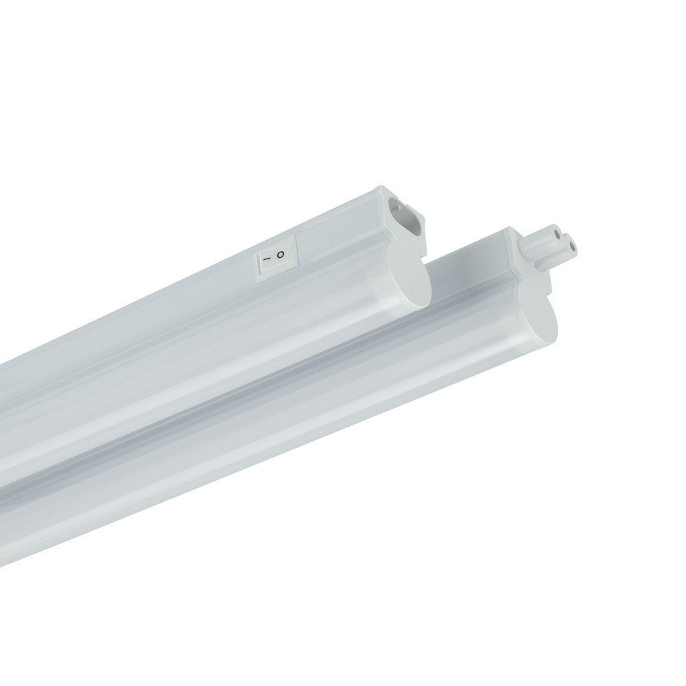 Skabskontakt T5 4W Varm Hvid 230V 120° IP20 Hvid Tænd/Sluk Effekt: 4W Input: 230V 400lm RA80 - Hvid
