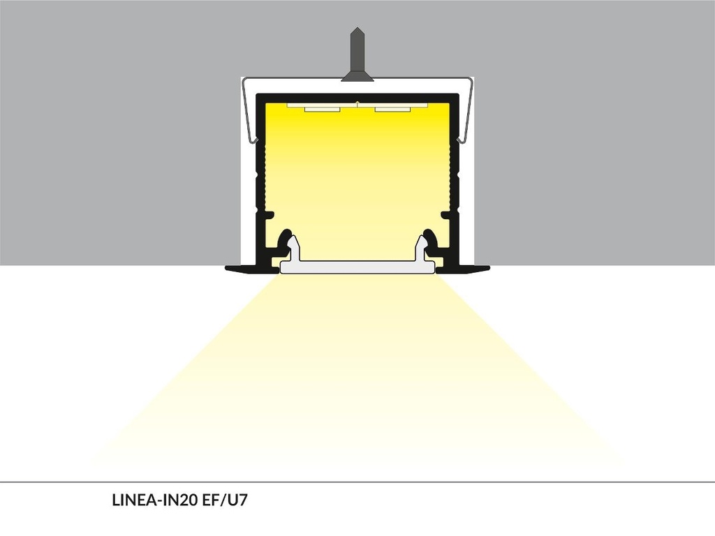 DIOFLEX Alu profil LINEA-IN20 F/U7 1m 30x20,4mm