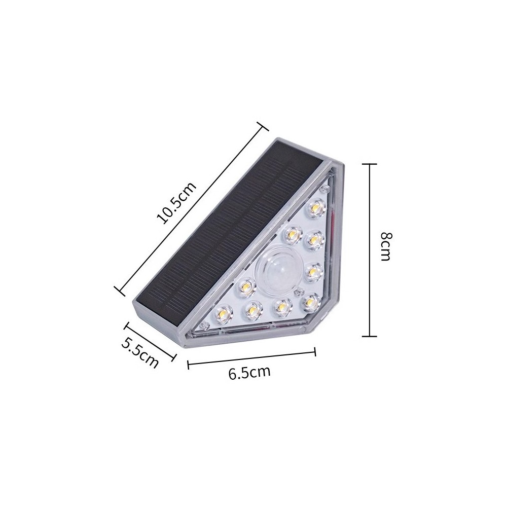 Solcelle sensor trappelys med skumringssensor og IP54 beskyttelse - 2 stk., 3W effekt