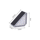 Solcelle sensor trappelys med skumringssensor og IP54 beskyttelse - 2 stk., 3W effekt