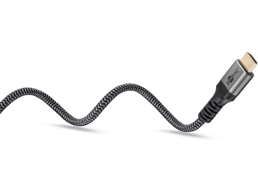 Ultra High Speed HDMI 2.1 Tekstilkabel - 2xHDMI han (0,5m)