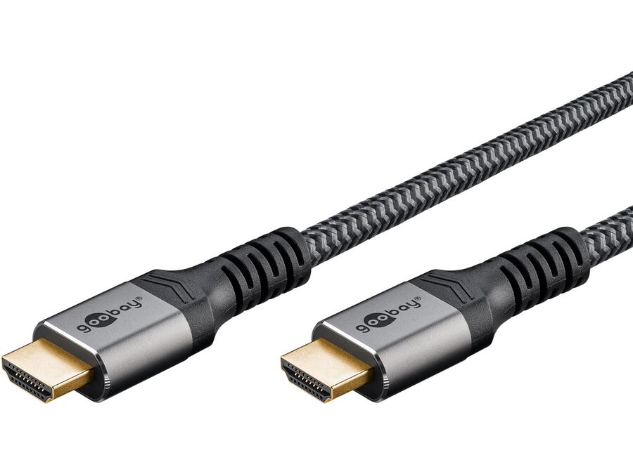 Ultra High Speed HDMI 2.1 Tekstilkabel - 2xHDMI han (0,5m)