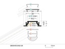 DIOFLEX Alu profil GROOVE10 BC/UX indbyg 2m 24x7mm