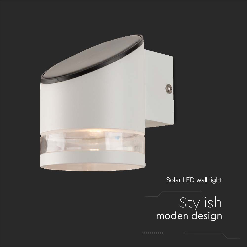 Solcell Væglampe LED 3000K Hvid Hus IP54 - Energieffektiv udendørslampe til din have eller terrasse