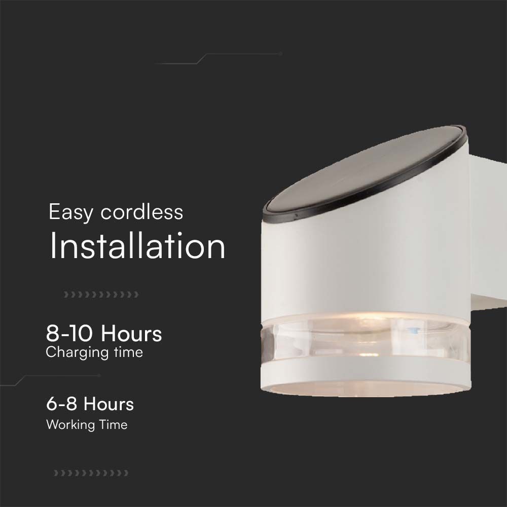 Solcell Væglampe LED 3000K Hvid Hus IP54 - Energieffektiv udendørslampe til din have eller terrasse