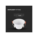 Hvid downlight uden blænding, Ø9,3 cm, MR16 eller GU10 fatning