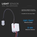 Infrarød Lyssensor med IP65 beskyttelse og maksimal kapacitet på 400W LED.