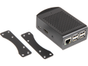 Raspberry Pi 3B/3B+ Alu. Case with brackets, Black
