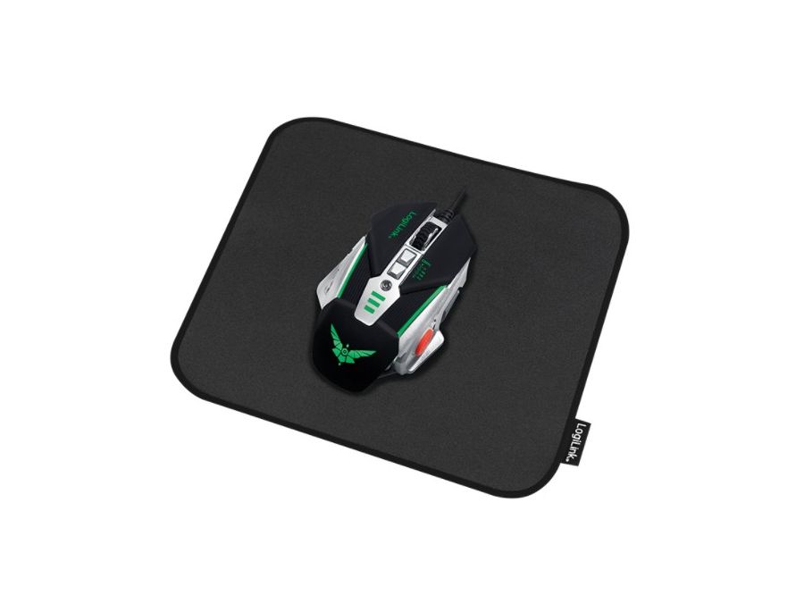 Gaming musemåtte - syede kanter, 220x250x2mm, Sort