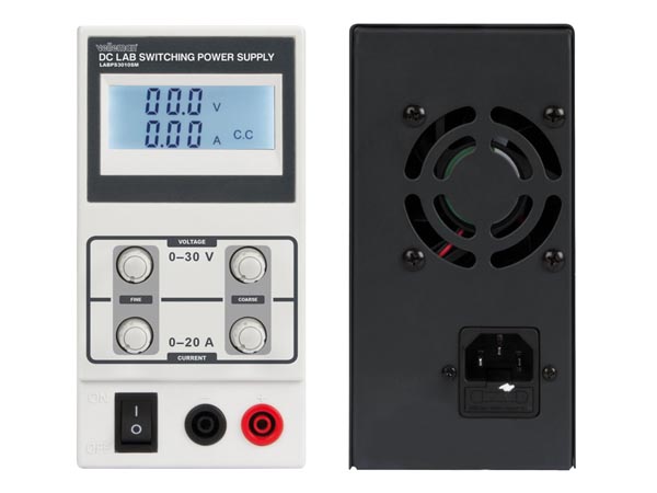 Laboratorie strømforsyning - 0-30V / 0-10A m. LCD display