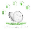 CR2032 3V-5B Knapcelle Batteri med 3 års producentgaranti