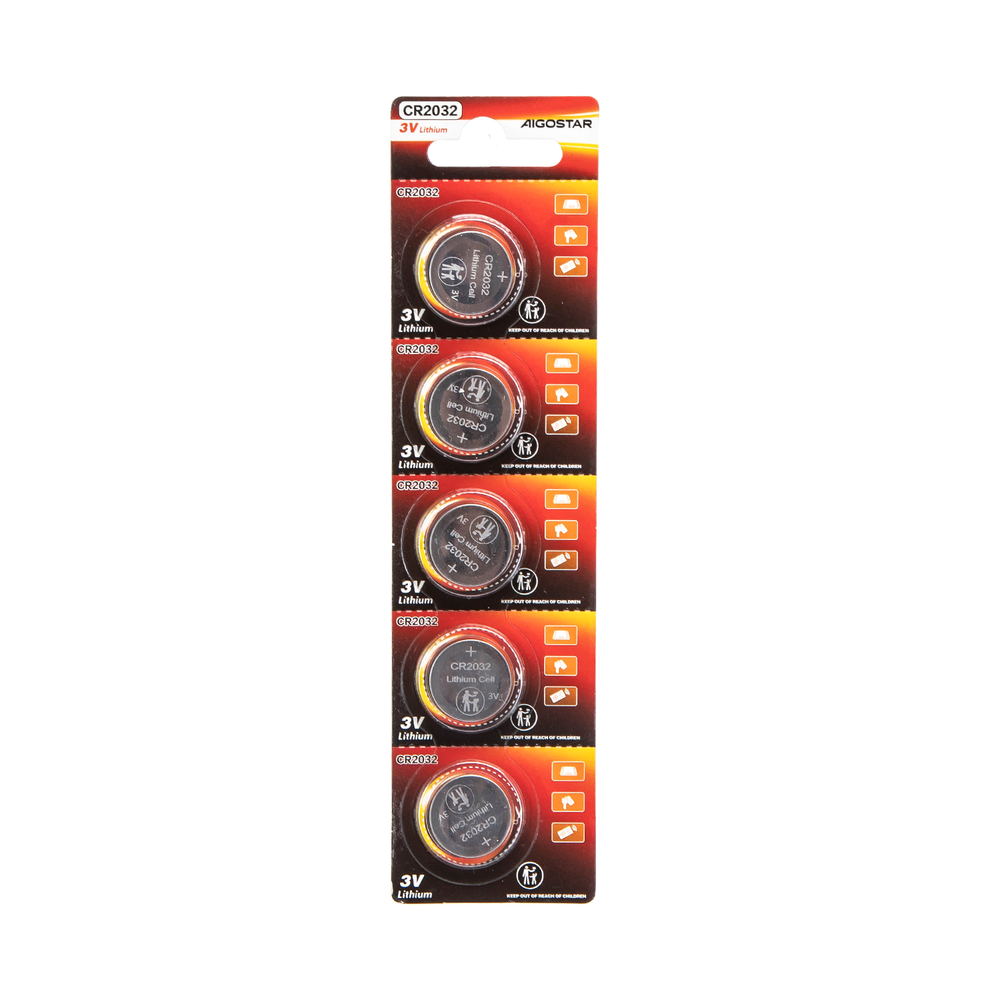 CR2032 3V-5B Knapcelle Batteri med 3 års producentgaranti