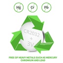 CR2032 3V-5B Knapcelle Batteri med 3 års producentgaranti