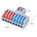 Samlemuffe 2-8, 250V, 32A - Skrueløs, 1 stk.