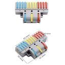 Skrueløs samlemuffe - 3 til 12, 250V, 32A - Elektrisk samlemuffe til sikker og nem tilslutning af ledninger med kapacitet fra 3 til 12 ledninger. Ideel til 250V og 32A strømstyrker.
