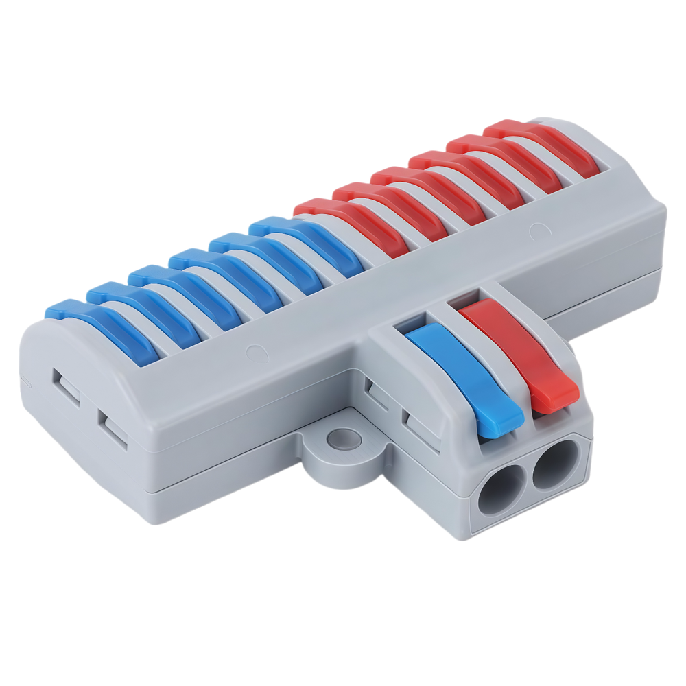 Skrueløs samlemuffe, 2-12 ledere, 250V, 32A