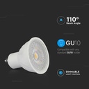 6W GU10 Spotlight i plastik, 4000K, 110d, dæmpbar - Energibesparende spot med høj farvegengivelse (RA80) - 445lm