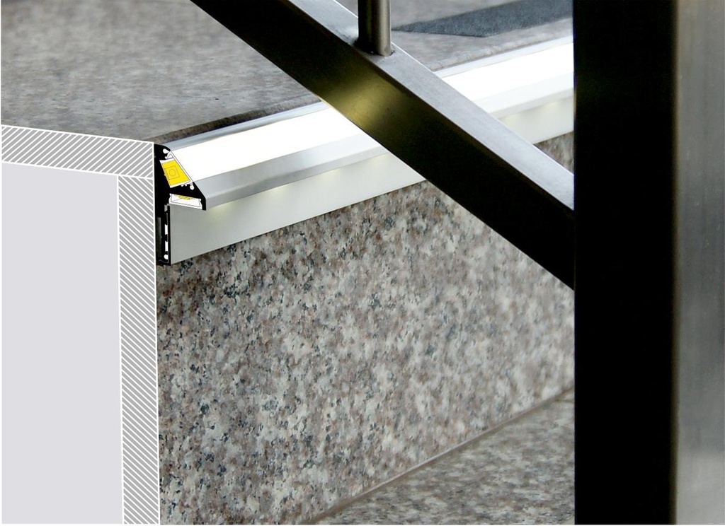 DIOFLEX Alu profil STEP10 C 2m 41,5x20,6mm