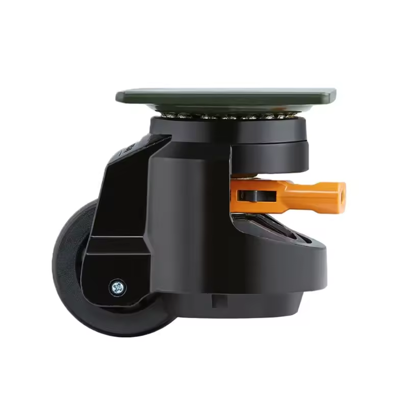 Drejeligt nivelleringshjul m. skraldehåndtag, 125kg