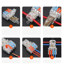 Skrueløs T samlemuffe - 2 til 8 ledere, 250V, 32A - godkendt til professionel brug