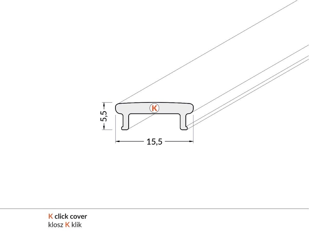 DIOFLEX Afdækning K opal for FLOOR12 1m