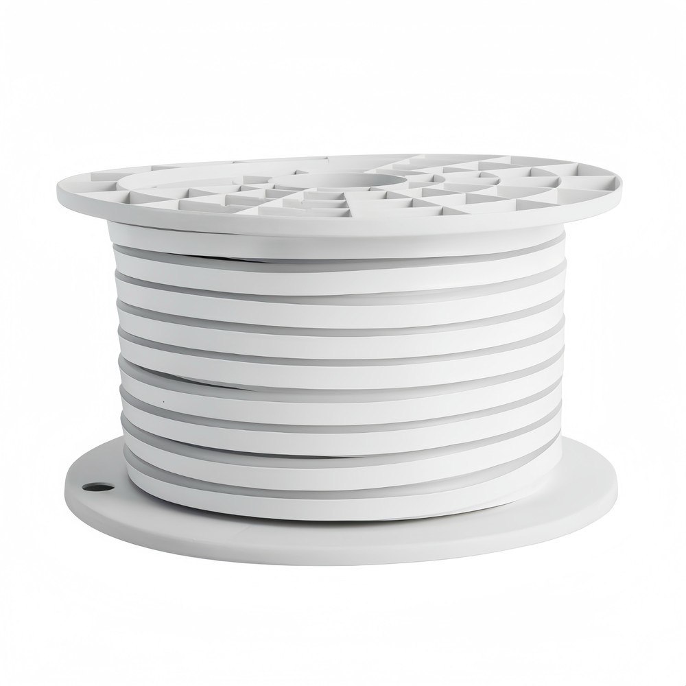 Hvid 8x16 CLIP-ON Neon Flex LED Strip - 9W pr. meter, IP67, 230V