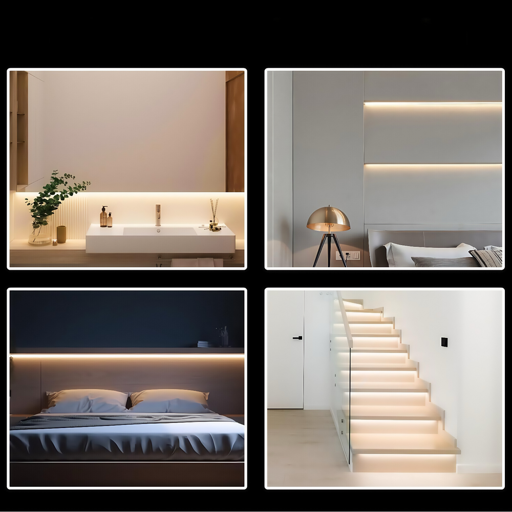 Hvid 8x16 CLIP-ON Neon Flex LED Strip - 9W pr. meter, IP67, 230V