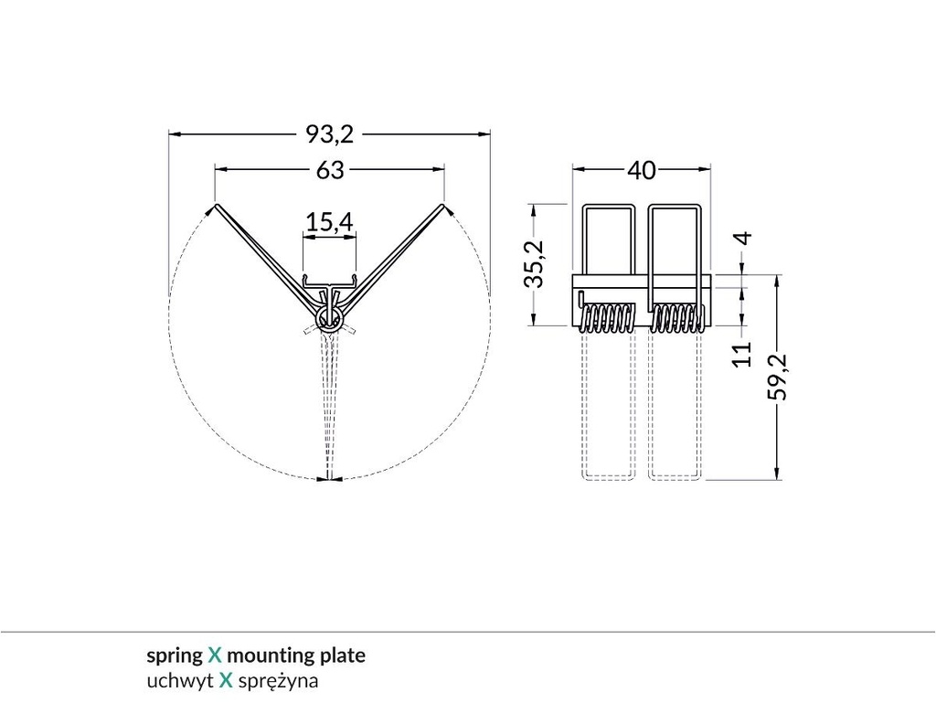 DIOFLEX Fjeder U7 f/indbyg 2 stk