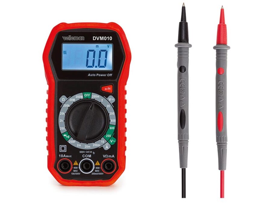 DVM010 Digitalt multimeter - CAT III 600V, 10A
