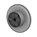 Grå rund facadelampe Piatta 12W med CCT 230V og IP44 beskyttelse, 180x47mm