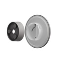 Grå rund facadelampe Piatta 12W med CCT 230V og IP44 beskyttelse, 180x47mm