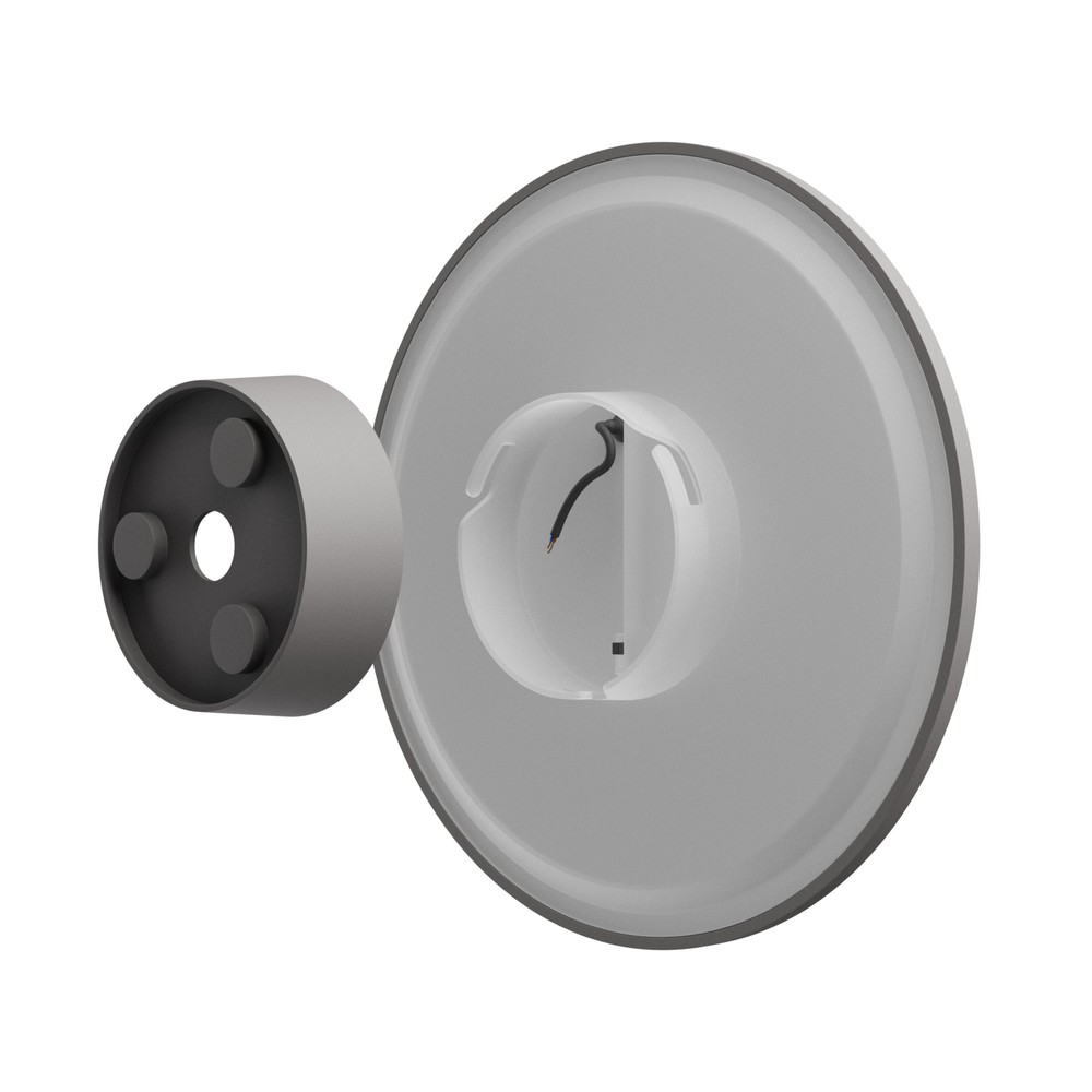 Grå runde facadelampe PIATTA 18W - CCT 230V, IP44, 250x47mm, 1800lm, RA80