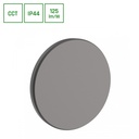 Grå Rund Facadelampe PIATTA 9W CCT 230V IP44 120x47mm - Effekt: 9W, Input: 230V, 700lm, RA80