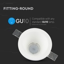 GU10 Gips Lampe - Rund, Hvid
