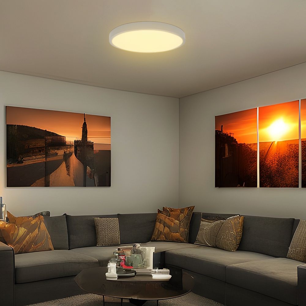 18W LED Loftsensor - Samsung Chip, 6500K, Rund, Hvid Ramme, IP44-godkendt