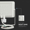 PIR-sensor projektør 50W med Samsung chip, 3000K, hvid hus - Professionel belysning til udendørs brug