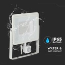 PIR-sensor projektør 50W med Samsung chip, 3000K, hvid hus - Professionel belysning til udendørs brug