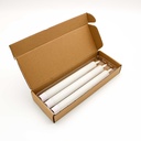 3-pak hvide LED stearinlys med flammeeffekt - Ø2,2cm, Højde: 24,5cm, stagelys, fjernbetjening, timer, batteridrevet