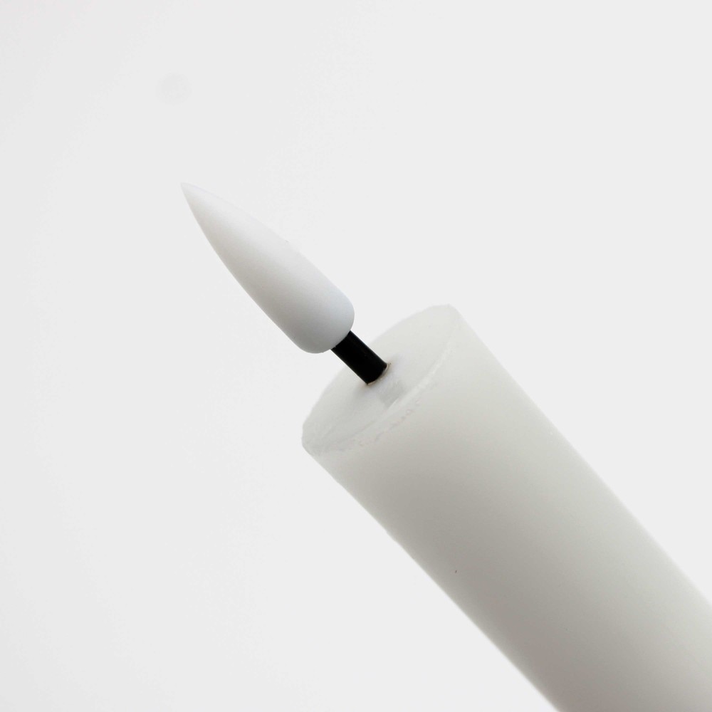 3-pak hvide LED stearinlys med flammeeffekt - Ø2,2cm, Højde: 24,5cm, stagelys, fjernbetjening, timer, batteridrevet