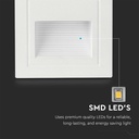 5W LED Trinlys - 3000K, hvid hus, effekt 5W, 380lm, RA80, IP65