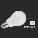 LED Pære E27 10,5W - Plastik, 3000K, 1055lm, RA80, A60 Design