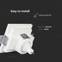 Hvid kvadratisk GU10 Gips Lampe til loftmontering - Moderne design til dit hjem!