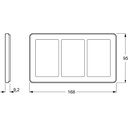 LK Fuga ramme CHOICE 68 3x1½m - frosted