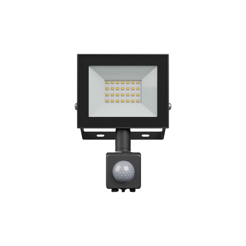 Noctis Lux 4 Projektør 20W Varm Hvid IP44 Sort PIR Sensor 230V 116x174x53mm RA70 1650lm
